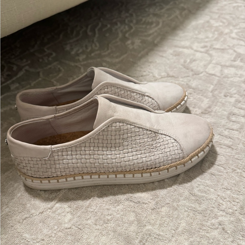 J Slides Women's Woven Cream Loafers